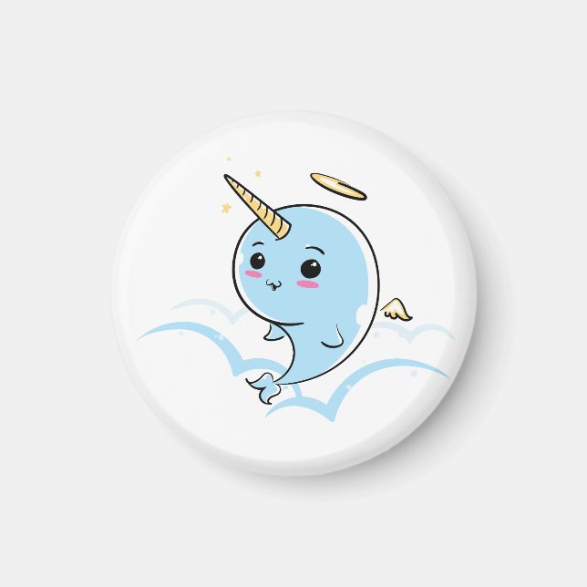 Narwhal Angel Cutie Magnet (Framsidan)