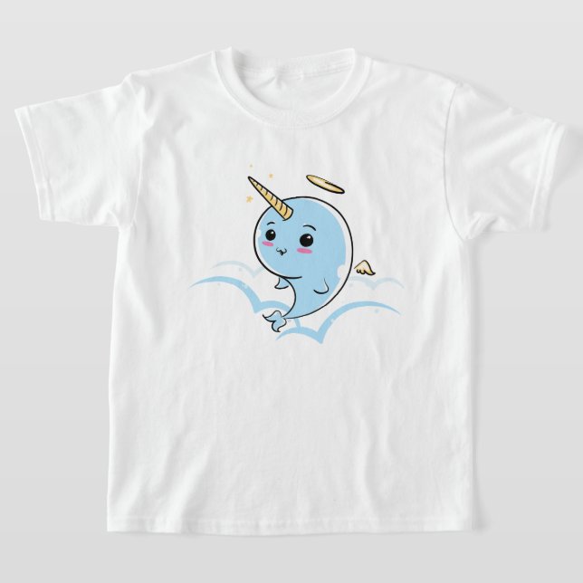 Narwhal Angel Cutie T Shirt (Laydown)