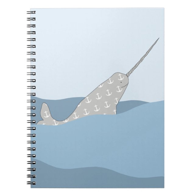Narwhal Anteckningsbok Med Spiral (Framsidan)