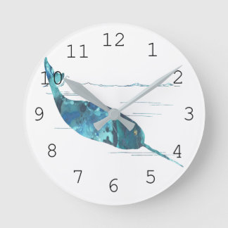Narwhal Art Rund Klocka