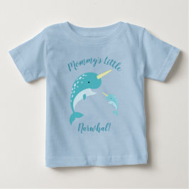 Narwhal Baby Shower Blue Boy Whale T Shirt