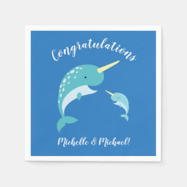 Narwhal Baby Shower Pappersservett
