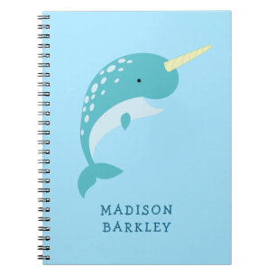 Narwhal Barn Cute Whale Anteckningsbok