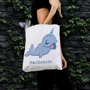 Narwhal Blue Baby Kawaii-havsdykning Tygkasse