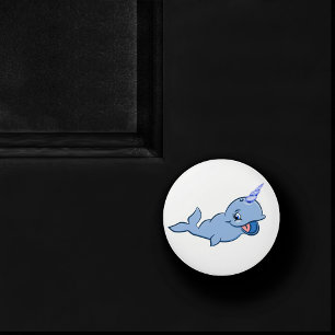 Narwhal Blue   Baby Kawaii Ocean Room Knopp