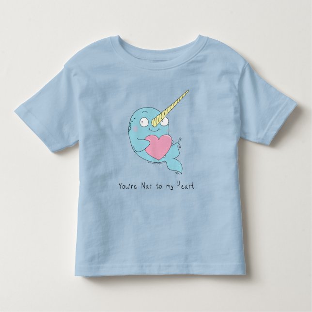 Narwhal Cute Kids Tecknad T Shirt (Framsida)