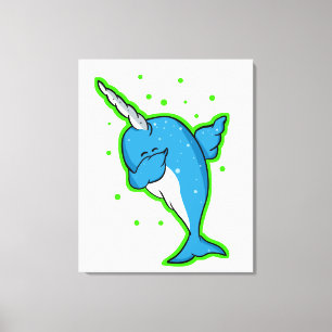 Narwhal Dabbing Dab Canvastryck