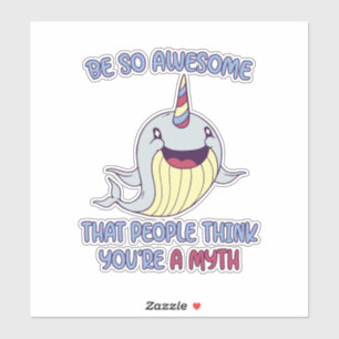 Narwhal Fantastisk Myth Klistermärken