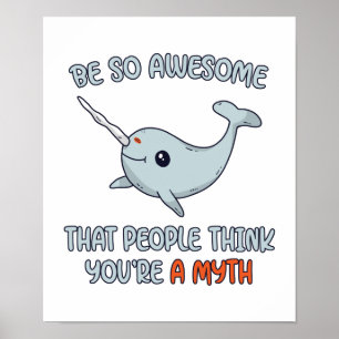 Narwhal Fantastisk Myth Poster