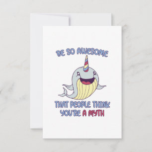 Narwhal Fantastisk Myth Tack Kort