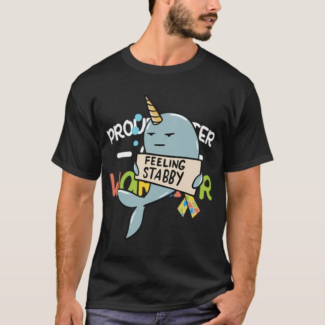 Narwhal Feeling Stabby Sea Unicorn Funny Gift Quot T Shirt (Framsida)