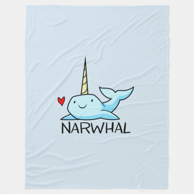 Narwhal Fleecefilt (Framsidan)