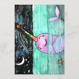 Narwhal-Födelsedagsfest Inbjudningar