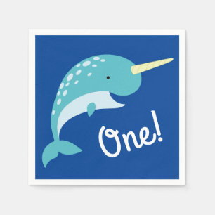 Narwhal-Födelsedagsfest Pappersservett