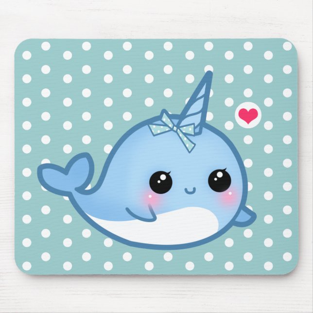 Narwhal gullig bebis musmatta (Framsidan)