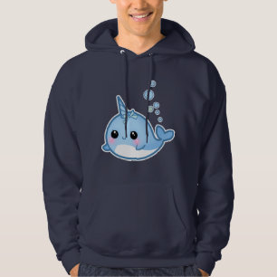 Narwhal gullig bebis tröja med luva