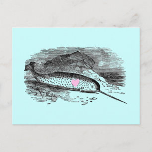 Narwhal Heart Vykort