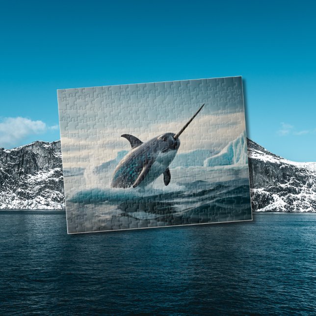 Narwhal-hopping ut ur arktiska vatten pussel (Skapare uppladdad)