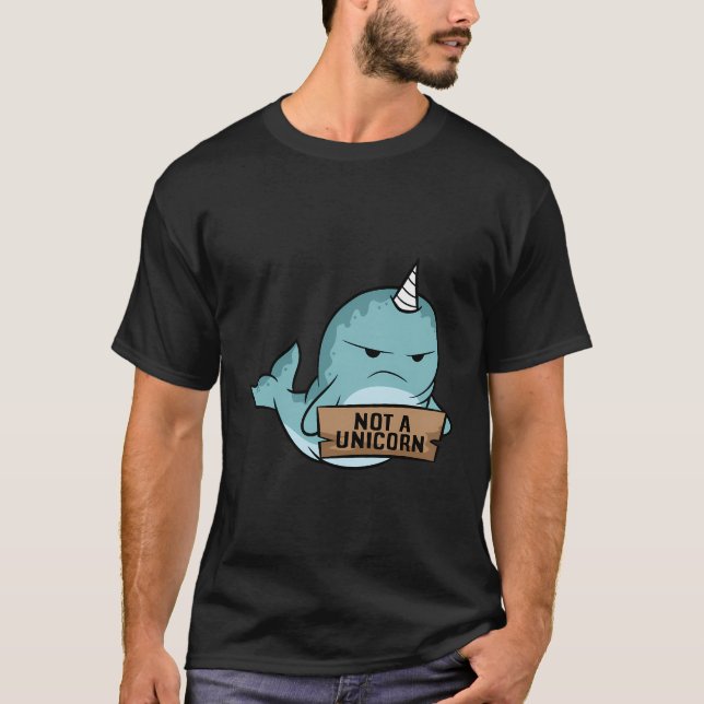 Narwhal inte Unicorn Cute Narval T Shirt (Framsida)