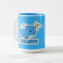Narwhal jag tror Två-Tonad mugg