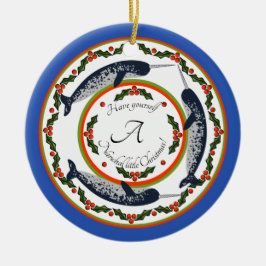 Narwhal-julprydnad Julgransprydnad Keramik