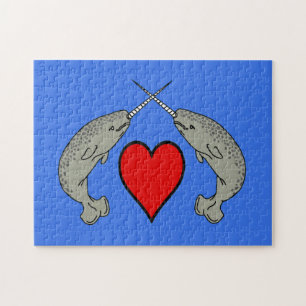 Narwhal kärlek pussel