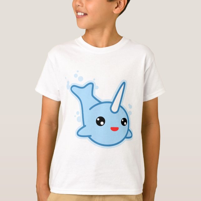 Narwhal Kawaii T-shirt (Framsida)