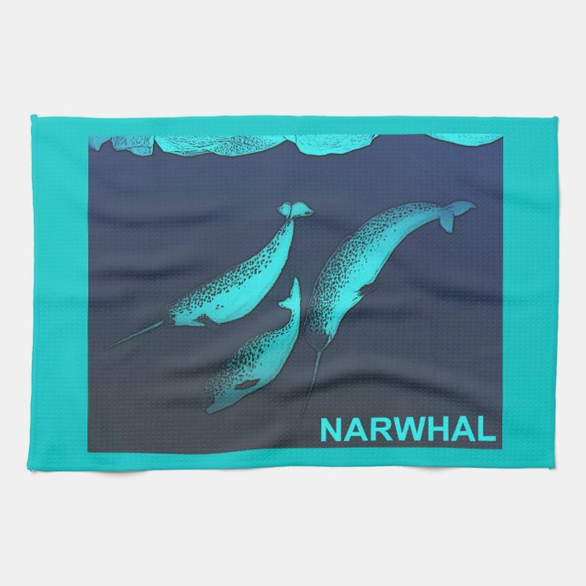 Narwhal Kökshandduk (Horisontell)