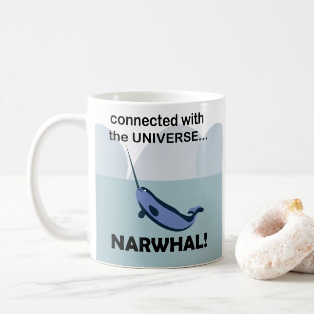 Narwhal kopplad till Universe Narwhal Kaffemugg (Med munk)