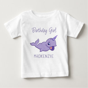 Narwhal Lila Lavender Magic Sea Unicorn T Shirt
