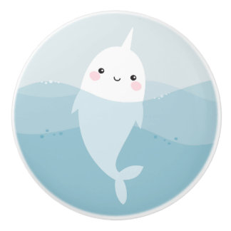 Narwhal och vinkar dörrknopp knopp