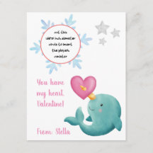 Narwhal-play doh Valentine-presentkort
