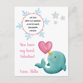 Narwhal-play doh Valentine-presentkort Tilläggskort