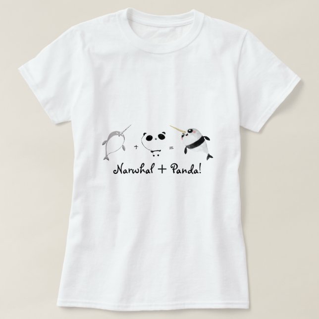 Narwhal plusPanda! Tee Shirt (Design framsida)
