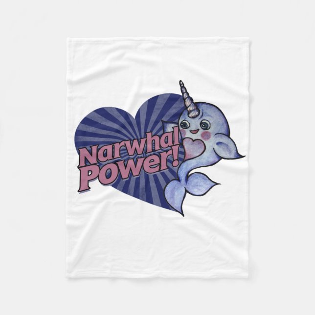 Narwhal Power Fleecefilt (Framsidan)