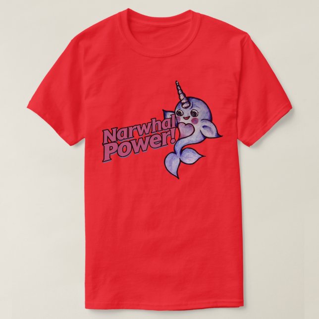 Narwhal power t shirt (Design framsida)