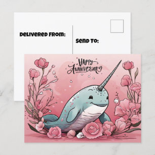 Narwhal spädbarn årsdag vykort