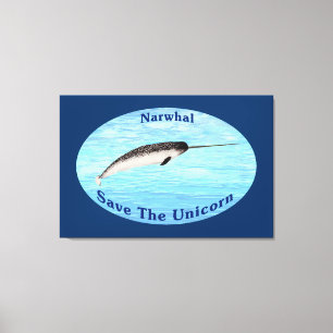 Narwhal - Spara Unicorn Canvastryck