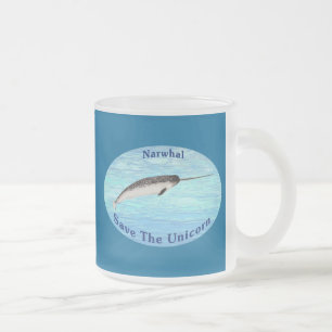 Narwhal - Spara Unicorn Frostad Glasmugg