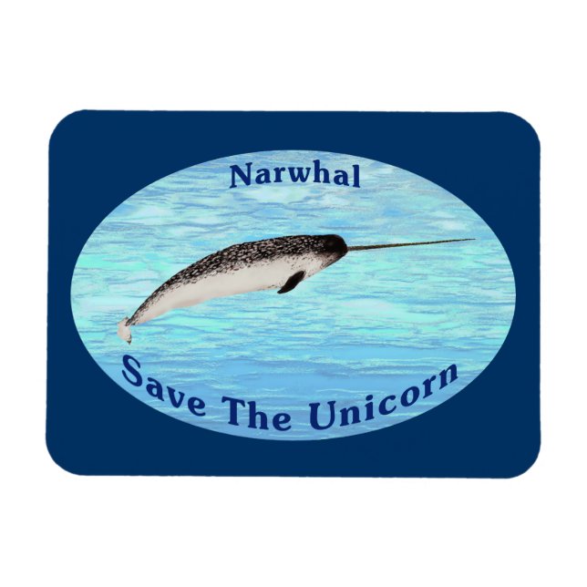Narwhal - Spara Unicorn Magnet (Horisontell)