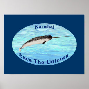 Narwhal - Spara Unicorn Poster
