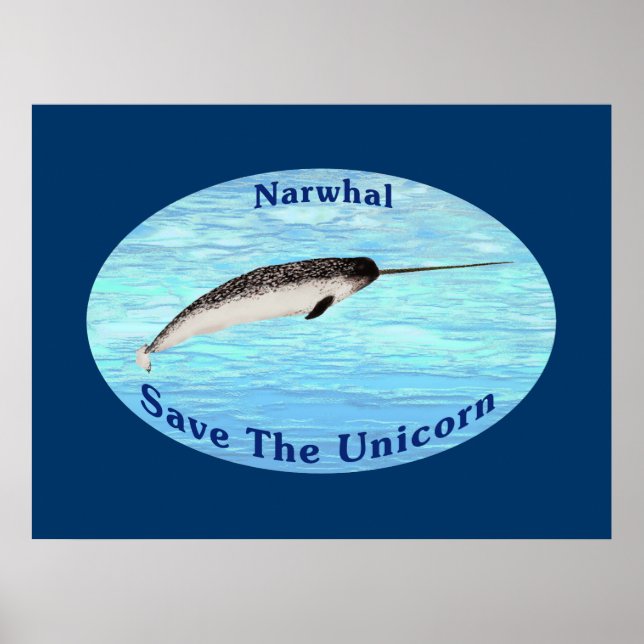 Narwhal - Spara Unicorn Poster (Framsidan)