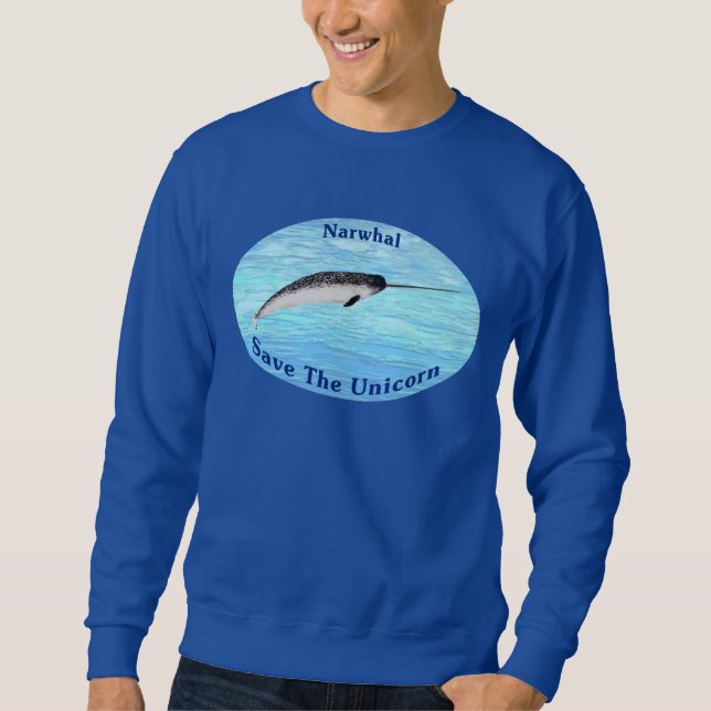 Narwhal - Spara Unicorn Sweatshirt (Framsida)