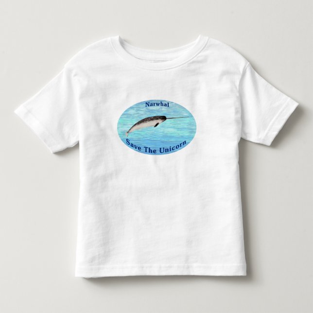 Narwhal - Spara Unicorn Tee Shirt (Framsida)