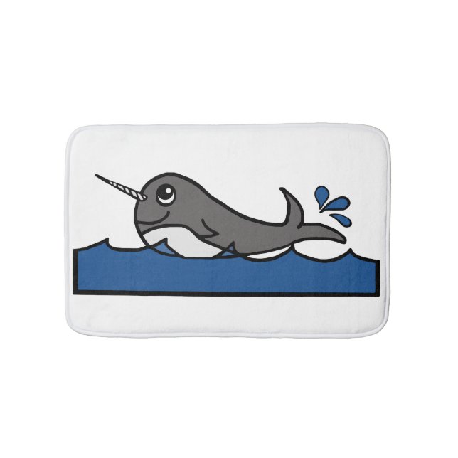 Narwhal Stänk Badrumsmatta (Framsidan)