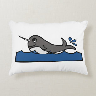 Narwhal Stänk Prydnadskudde