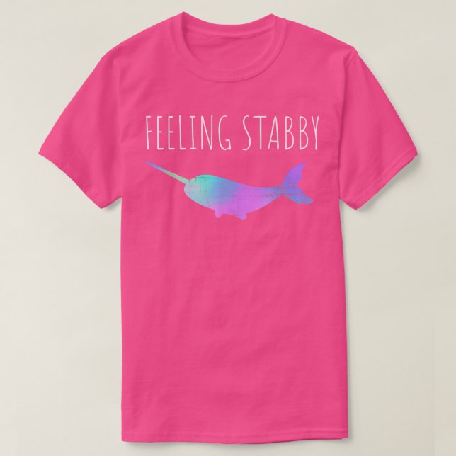 Narwhal Tshirt, Stabby Funny Narwhal T Shirt (Design framsida)