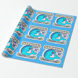 Narwhal Unicorn av havet Presentpapper