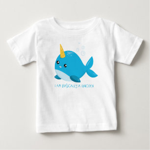 Narwhal Unicorn Baby/Småbarn T-Shirt