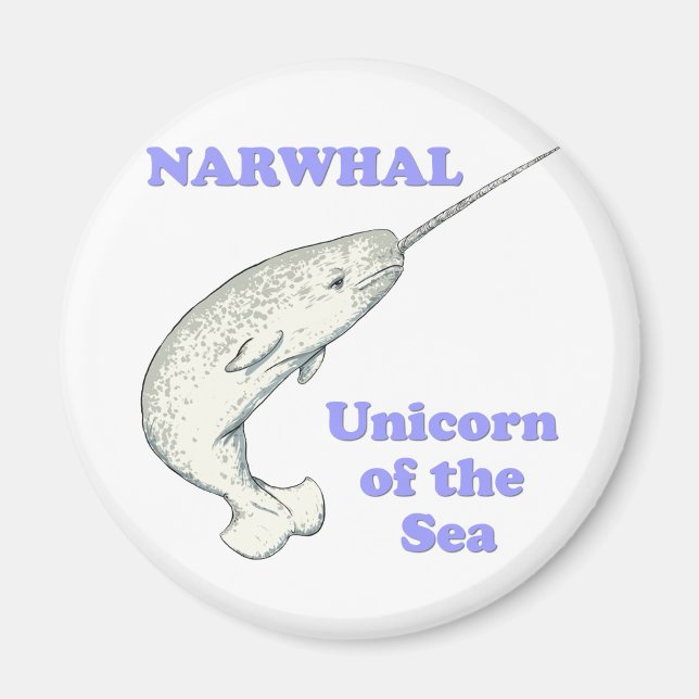 Narwhal unicorn of the sea magnet (Framsidan)